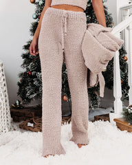 Cozy Town Soft Knit Drawstring Pants - Beige - FINAL SALE POL-001