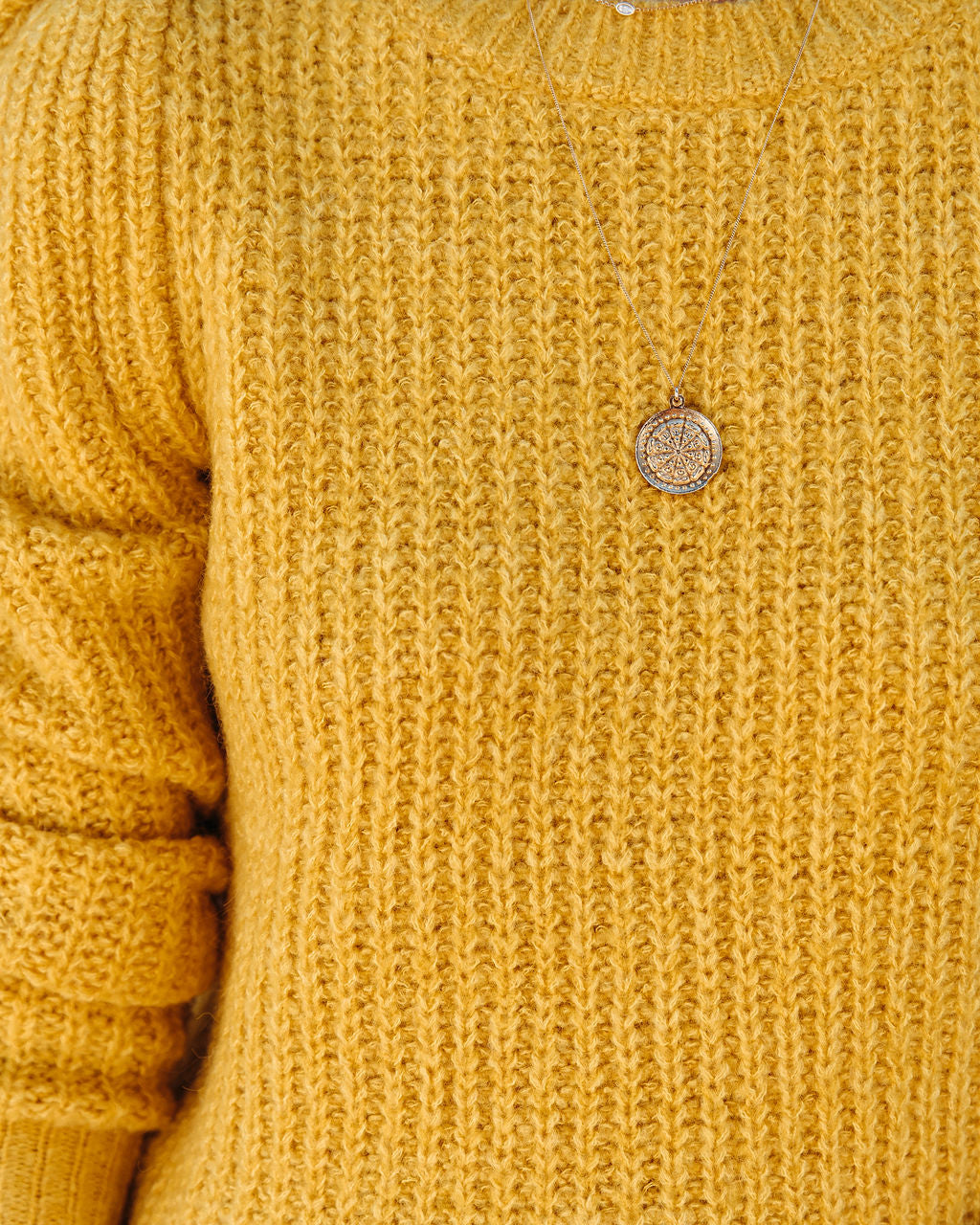 Crew Knit Sweater - Yellow FATE-001