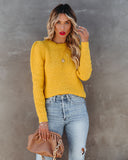 Crew Knit Sweater - Yellow FATE-001