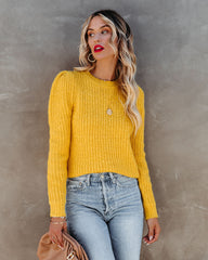 Crew Knit Sweater - Yellow FATE-001