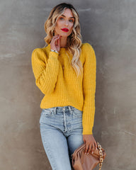 Crew Knit Sweater - Yellow FATE-001