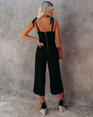 Crowd Pleaser Pocketed Tie Jumpsuit KOKO-001