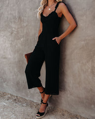 Crowd Pleaser Pocketed Tie Jumpsuit KOKO-001