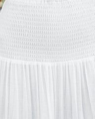 Cruz Cotton Smocked Tiered Maxi Skirt MUST-001