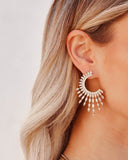 Crystal Deco Hoops - Gold ACCE-001