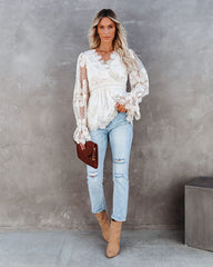 Curtain Call Crochet Lace Blouse - FINAL SALE FLYI-001