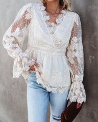 Curtain Call Crochet Lace Blouse - FINAL SALE FLYI-001