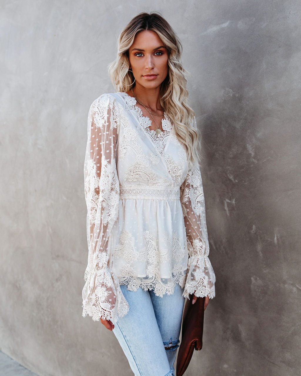 Curtain Call Crochet Lace Blouse - FINAL SALE FLYI-001