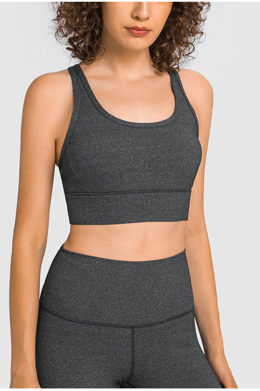 Mesh Panel Racerback Longline Sports Bra Ins Street