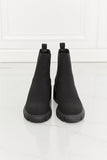 MMShoes Work For It Matte Lug Sole Chelsea Boots in Black Ins Street