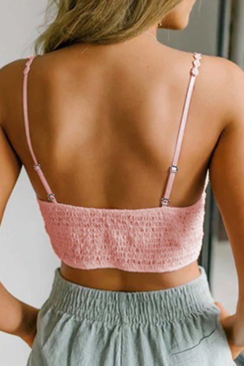 Lined V Neck Lace Bralette Ins Street