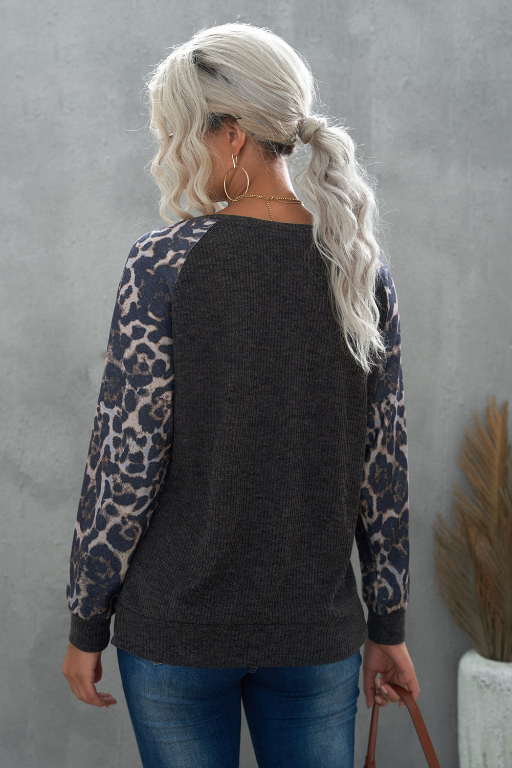 Leopard Raglan Sleeve Tee Ins Street