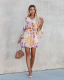 Damaya Floral Chiffon Tassel Dress SALT-001
