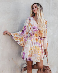 Damaya Floral Chiffon Tassel Dress SALT-001