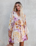 Damaya Floral Chiffon Tassel Dress SALT-001