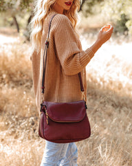 Dandy Crossbody Messenger Bag - Burgundy - FINAL SALE MODA-001