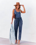 Danica Pocketed Washed Knit Jumpsuit PROM-001