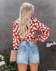 Daughter Polka Dot Tie Front Crop Blouse - FINAL SALE TYCH-001