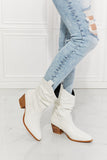 MMShoes Better in Texas Scrunch Cowboy Boots in White Ins Street