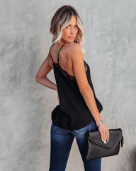 Delicate Balance Lace Cami Tank - Black LOVE-003