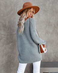 Demetra Ribbed Knit Sweater - Dusty Sage MIRA-002