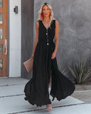 Diana Sleeveless Maxi Dress - Black Ins Street
