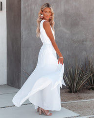 Diana Sleeveless Maxi Dress - Off White Ins Street