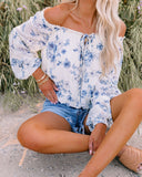 Discovery Floral Off The Shoulder Blouse Ins Street