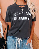 Distressed Cotton Wild At Heart Tee Ins Street