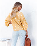 Dona Pom Knit Pullover - Yellow Ins Street