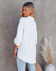 Cava Puff Sleeve Button Down Blouse Ins Street