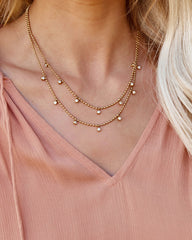 Double Solitaire Station Necklace - Gold Ins Street