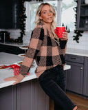 Down The Chimney Plaid Soft Knit Sweater Ins Street