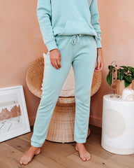 Dreamcatcher Cotton Blend Joggers - Malibu Mint Ins Street