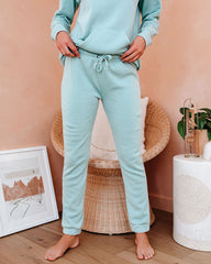 Dreamcatcher Cotton Blend Joggers - Malibu Mint Ins Street