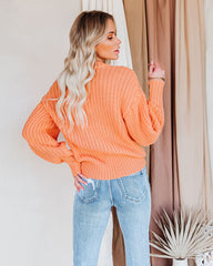 Dream In Tangerine Knit Sweater Ins Street