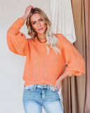 Dream In Tangerine Knit Sweater Ins Street