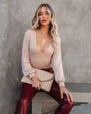 Dressed To The Nines Knit Bodysuit - Stone Ins Street