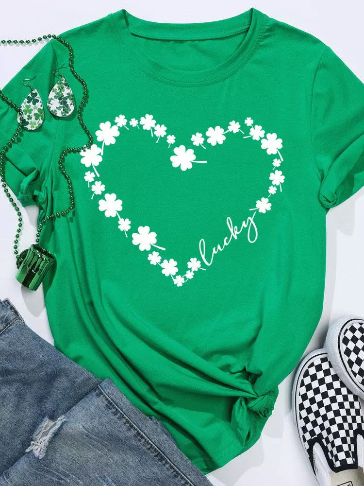 St Patricks Day Women T-shirt 2023-03-14 InsStreet
