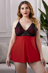 Lace See-Through Plus Size Chemise Ins Street