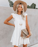 East Coast Pocketed Tiered Babydoll Dress - White Ins Street