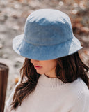 Echo Corduroy Bucket Hat - Dusty Blue Ins Street
