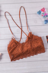 Lace Scalloped Crisscross Strap Bralette Ins Street