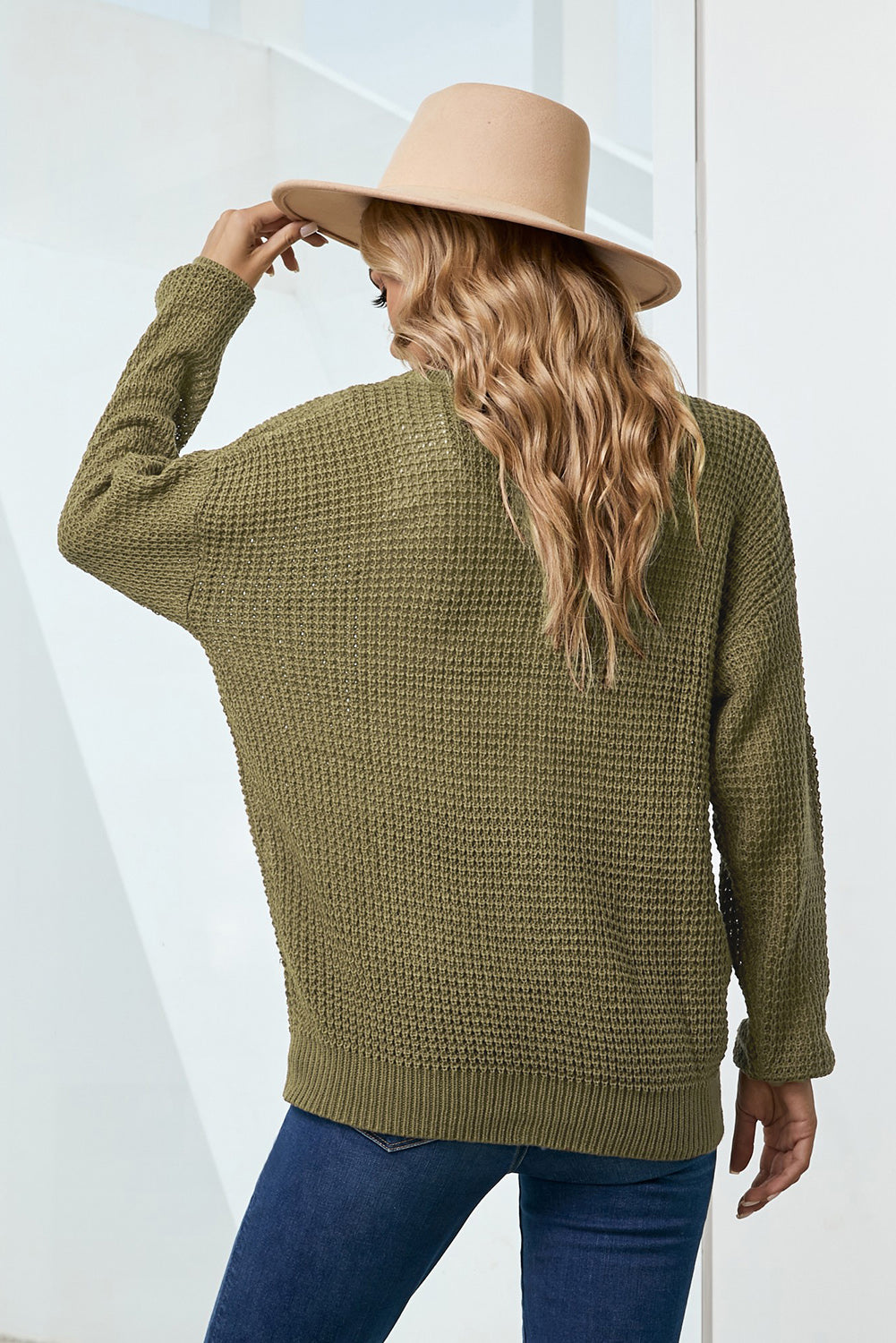 Drop Shoulder Button Down Pocketed Cardigan Ins Street