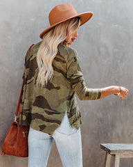 Editor In Chief Camo Zip Knit Sweater Ins Street