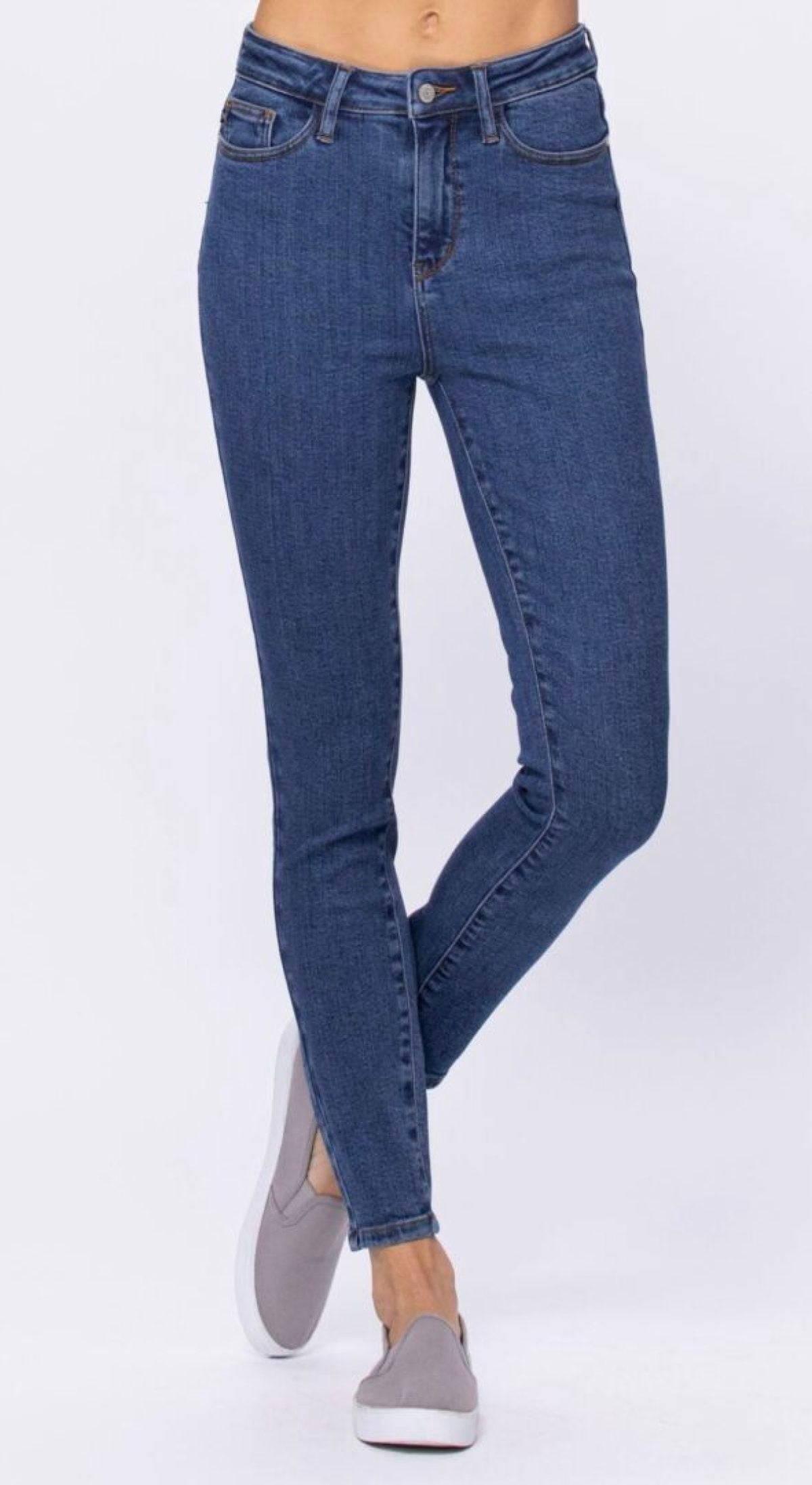 Stonewash High Rise Skinny Jeans Ins Street