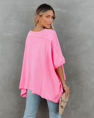 Effortless Cotton Blend Tee - Pink Ins Street