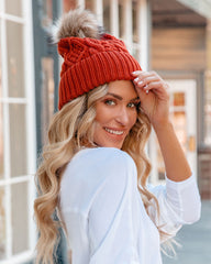 Brisk Pom Beanie - Burnt Orange - FINAL SALE Ins Street