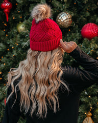 Elf Pom Beanie - Maroon Ins Street