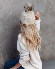 Elf Pom Beanie - Taupe Ins Street